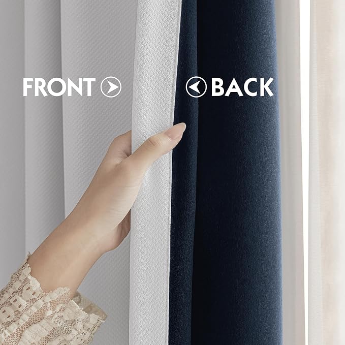FMFUNCTEX 100% White Blackout Curtains - Image 7