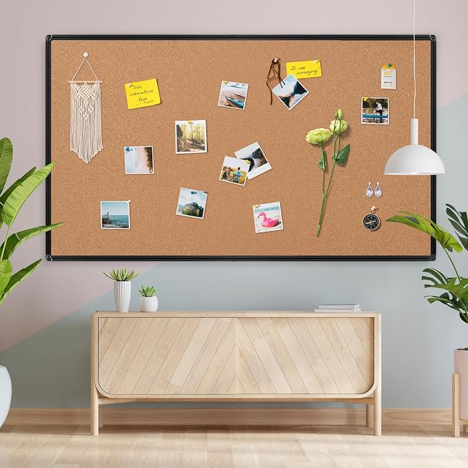 Extra Large Cork Bulletin Board 96" X 48", Wall Mounted Notice Pin Board - Image 3