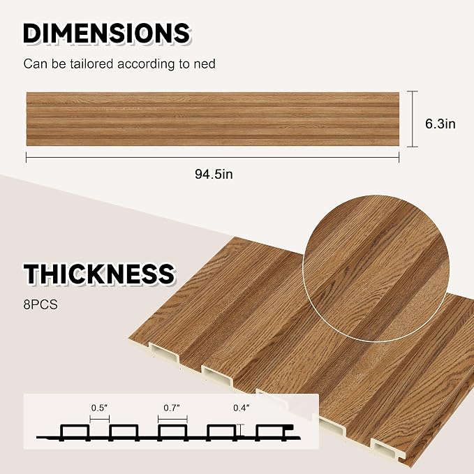 WPC Slat Wall Paneling, Acoustic Wall Panels - Image 2