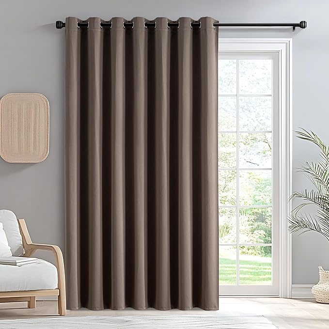 IGEMAEVE Blackout Sliding Door Curtains 108 Inch Length, Extra Wide Room by IGEMAEVE