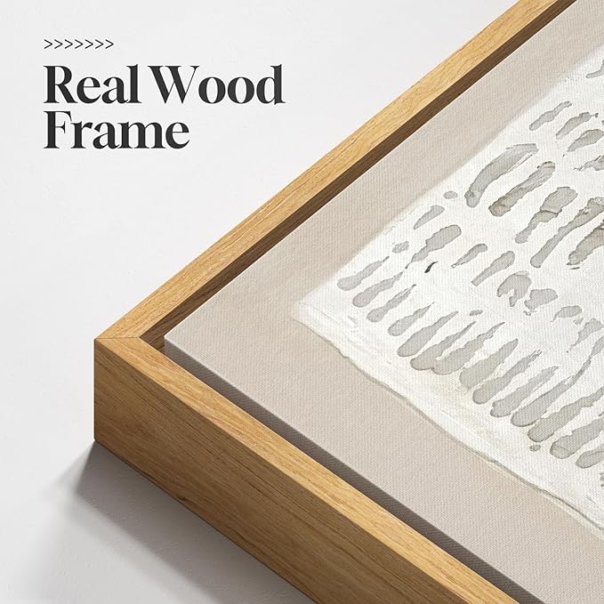Large Framed Neutral Abstract Wall Art - Image 5