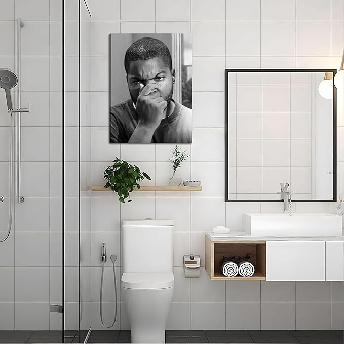 Framed Funny Bathroom Canvas Wall Art Set of 2 - Image 4