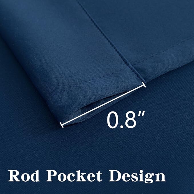 IGEMAEVE Blackout Curtains 90 Inch Length 2 Panels Set, Rod Pocket Energy - Image 3
