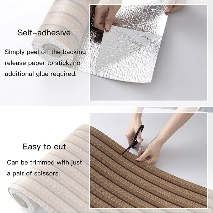 Peel and Stick PVC Slat Wall Panels, Wood Grain Self-Adhesive Soundproof - Image 6