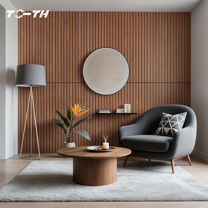 TO-TH Wood-Look Acoustic Panel, 4 Pack 47.2” x 23.6” Soundproof Wall Panels - Image 5