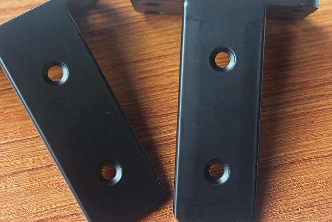 16 Pack - 4 inch Black Hidden L Shelf Bracket Iron Floating Shelf Brackets - Image 6