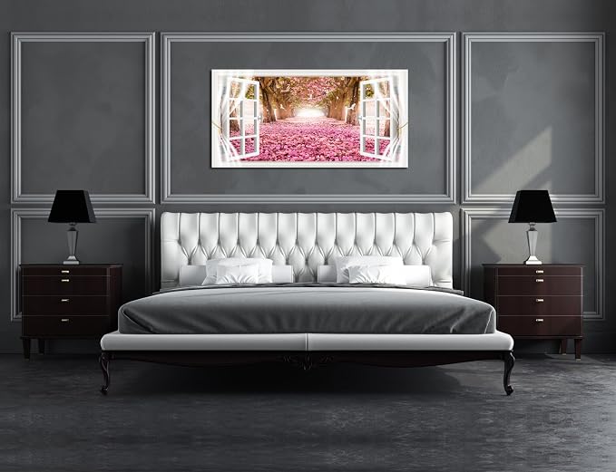 Cao Gen Decor Art-AH40150 Wall Art Trees and Pink Rose Paintings Printed - Image 5