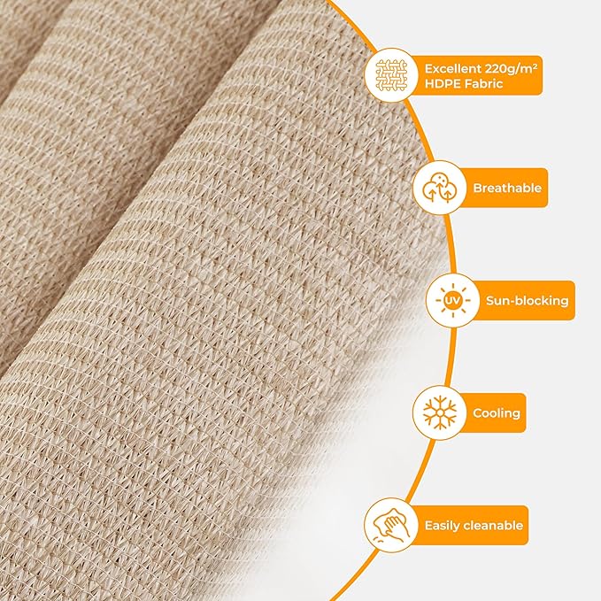 HOMEDEMO Outdoor Roller Shades for Patio, Sun Roller Shade Cloth Roll Blinds - Image 4
