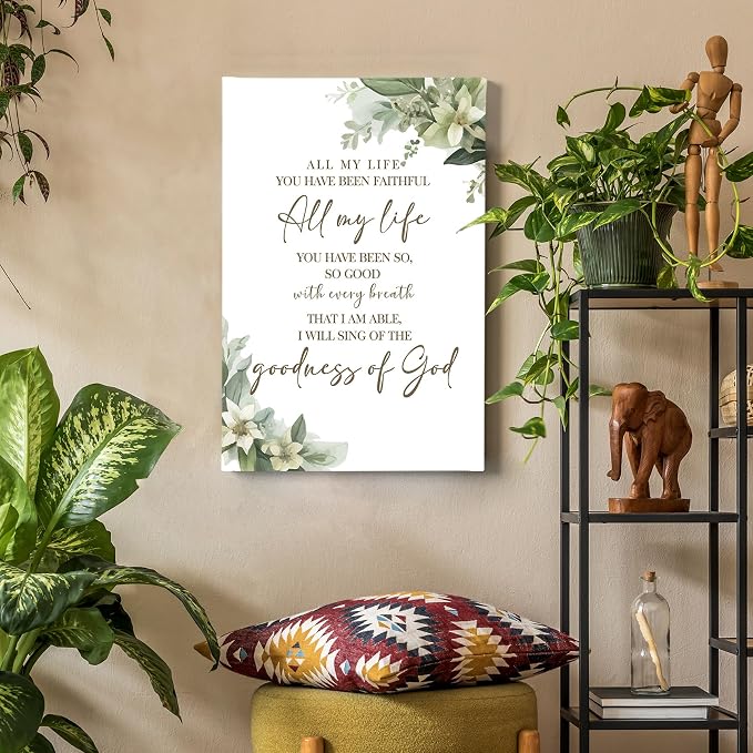 HIWX Christian Wall Decor, All My Life You Have Been Faithful Bible Verse - Image 6
