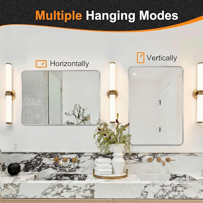 Delma Bathroom Vanity Mirror, High-Definition Bathroom Mirror, Versatile - Image 6