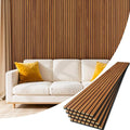 4 Pack Wood Panels for Wall, 94.4" x 12.8" Acoustic Wood Slat Wall Panel for by Vellorise