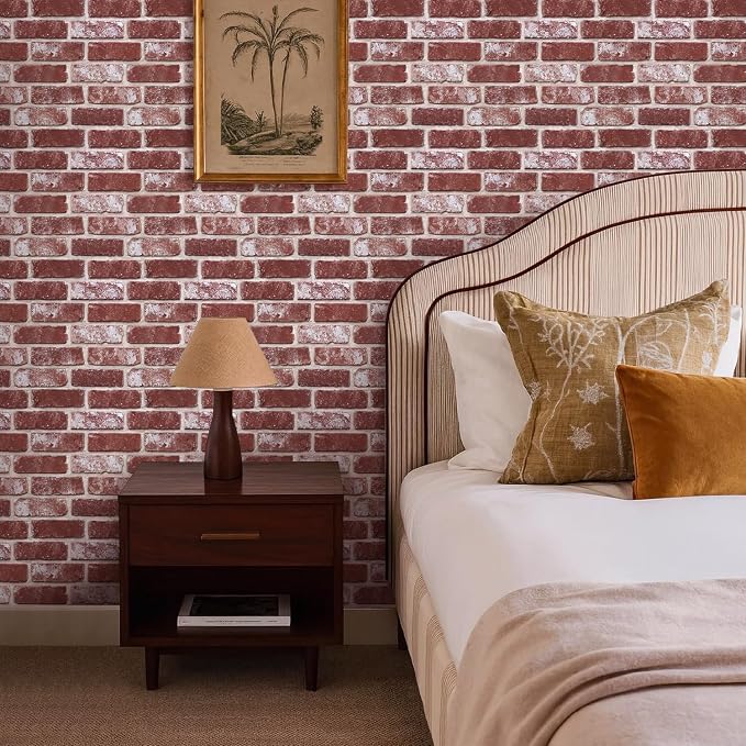 3D Faux Brick Wall Panels Peel and Stick, Small Brick-Look Textured Wall Sticker - Image 9