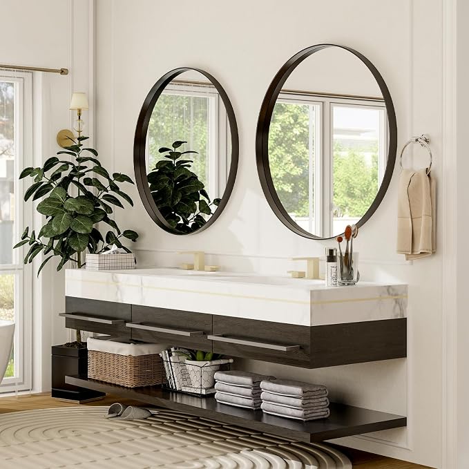 24 Inch Round Bathroom Mirror - Image 7
