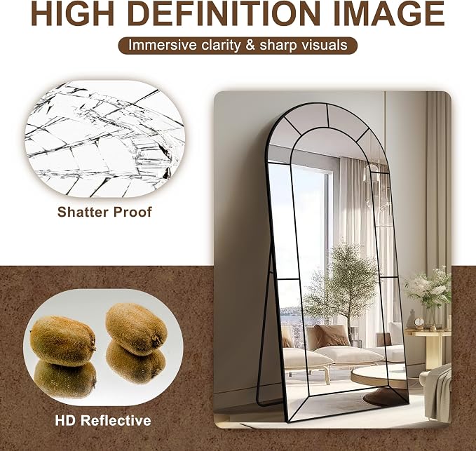 Wall Mirror, Full Length Floor, Window Pane - Image 3
