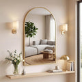 OLIXIS 20x30 Inch Arched Gold Bathroom Mirror by OLIXIS