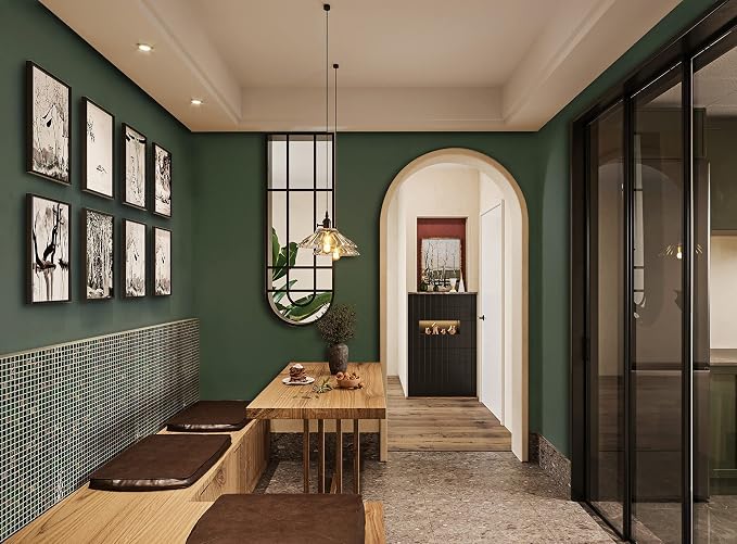 Dimoon 118''x23.6'' Green Peel and Stick Wallpaper Contact Paper Modern Self - Image 3