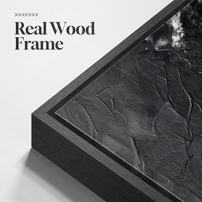 Extra Large Framed Red Black and White Abstract Wall Art - Image 5