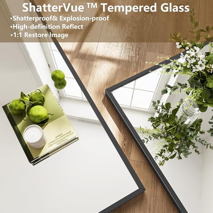 Koonmi 78"x35" Floor Mirror Full Length, Bedroom Floor Body Mirror - Image 3