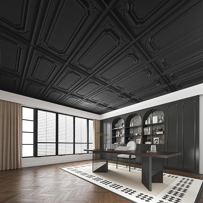 Art3dwallpanels 12 Pack Drop Ceiling Tiles, 2x4 Ft PVC Decorative 3D Wall Panel - Image 9