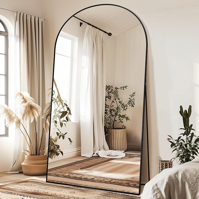 Antok 91" x46” Arched Full Length Floor Mirror, Free Standing/Wall Mount/Leaning by AntokMirror