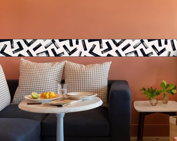 FLFK Black and White Design Wallpaper Border - Image 6
