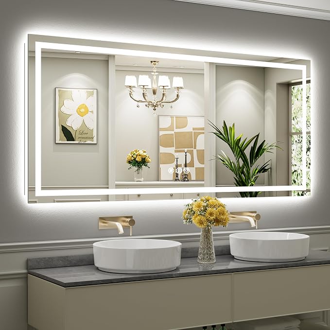 Briivue 77x36 Inch LED Bathroom Mirror by Briivuemodernmirrors