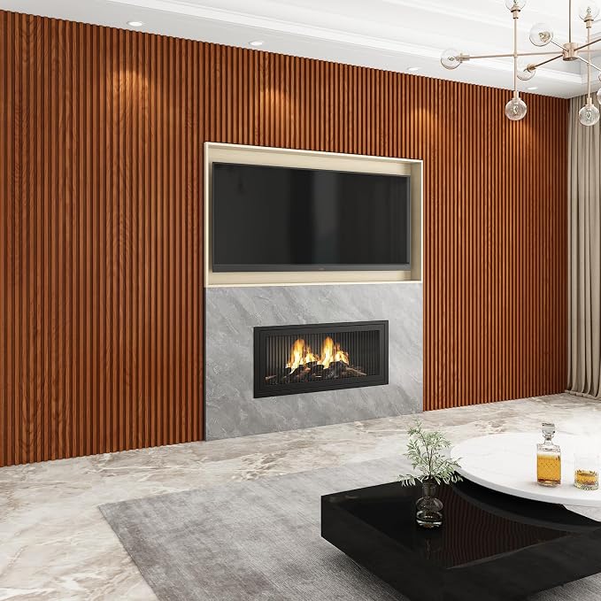 8-Pack WPC Wall Panels 108’’ x 6.1’’ 3D Slat Wall Panel Acoustic Wall Paneling - Image 5