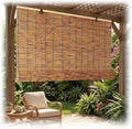 Outdoor Bamboo Roller Blinds, Retro Breathable Reed Shades by Unknown