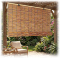 Outdoor Bamboo Roller Blinds, Retro Breathable Reed Shades by Unknown