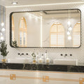 TETOTE 60 x 30 Inch Black Vanity Mirror, Rectangle Matte Metal Frame by TETOTE