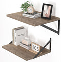Heimlove Deep Floating Shelves for Wall, 16W x 12D Rustic Grey Wood Wall by Heimlove