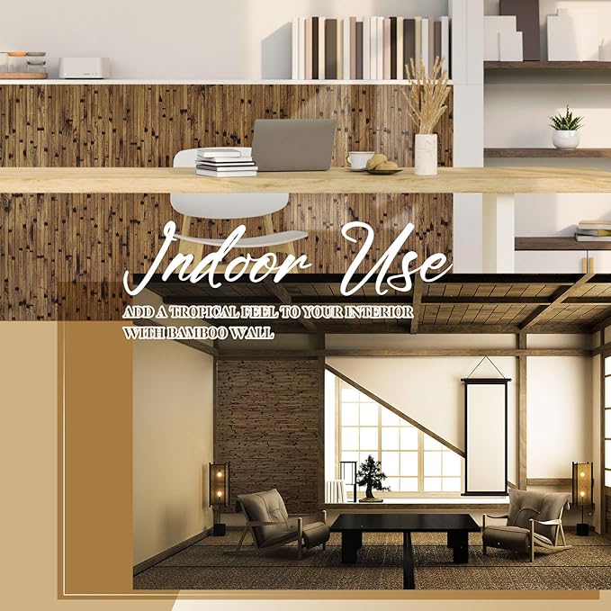 Juexica 1 Pcs Natural Bamboo Wall Panel - Image 5