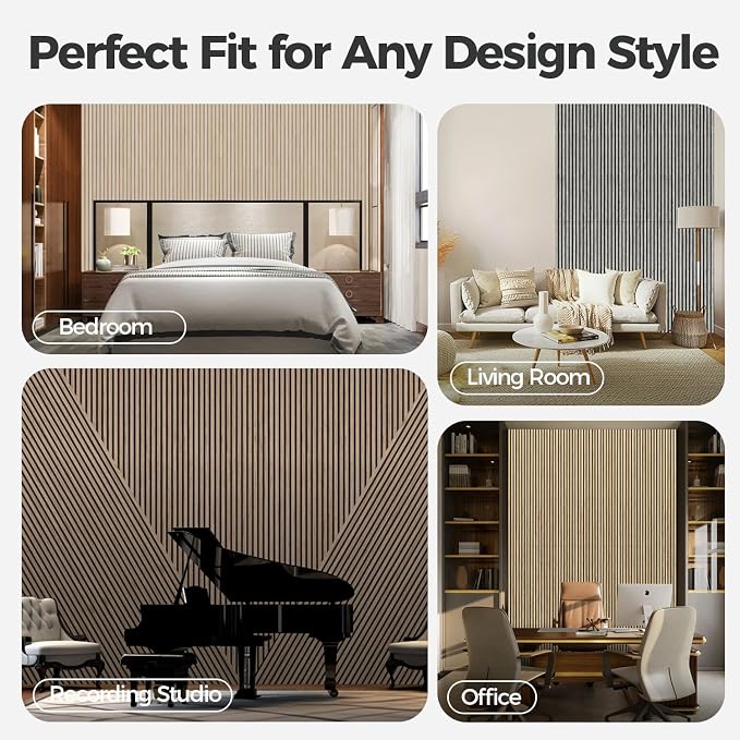AKUMAX 4 Pack Acoustic Panels, Wood Slat - Image 7