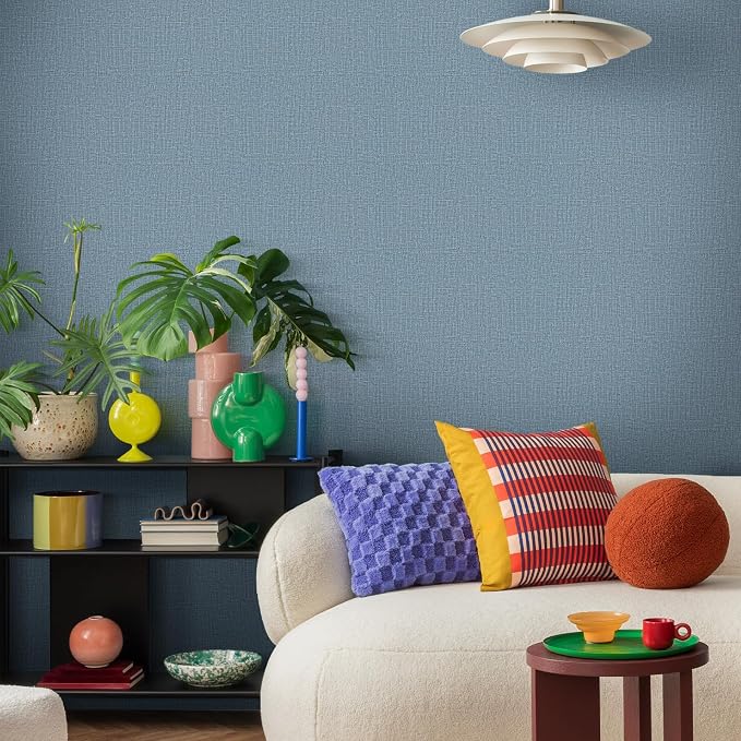 WADILE Grasscloth Peel and Stick Wallpaper 23.6in x 236in, Textured Contact - Image 3