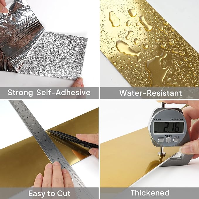Self-Adhesive Wall Trim with Mirror Finish, 3.93" x 196.8" Peel and Stick - Image 6