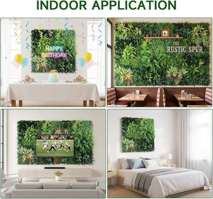 Artificial Plant Wall Panels, Faux Grass Ivy Privacy Screen Fence, Grass Wall - Image 7