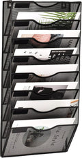 EASEPRES 8 Pocket Mesh Hanging Wall File Organizer, Wall Mounted Mail Paper by EASEPRES