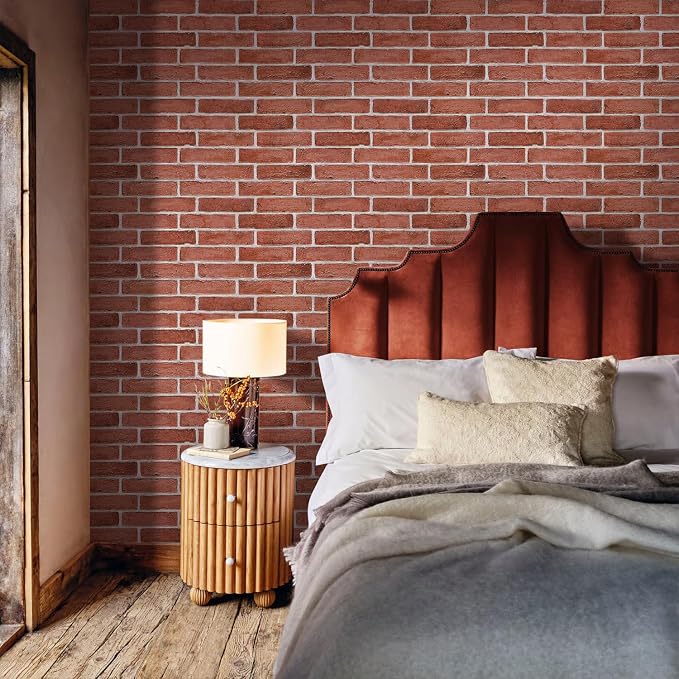 COMSTICKC 3D Faux Brick Wall Panel Peel and Stick, 3D Brick Wall Stickers - Image 7