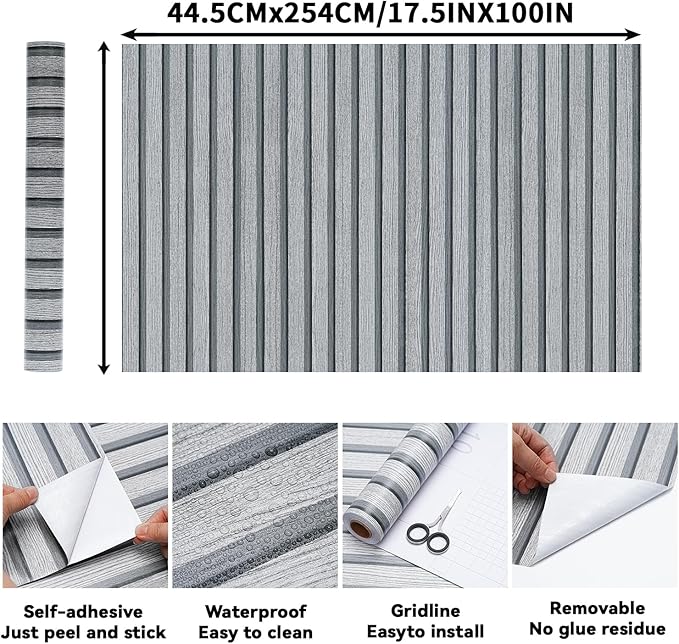 Peel and Stick Wood Slat Wall Panels - Image 2