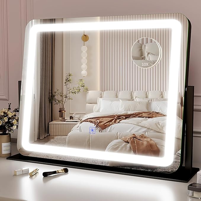 ROLOVE 22x17 Inch Lighted Vanity Mirror by ROLOVE
