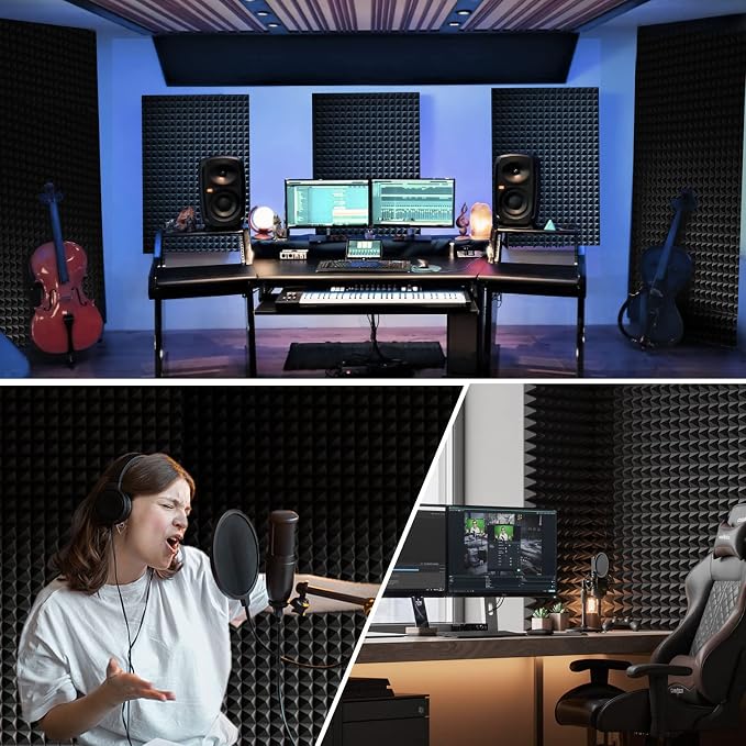 FONESO Acoustic Panels, High Density Soundproof Foam Panels - Image 6