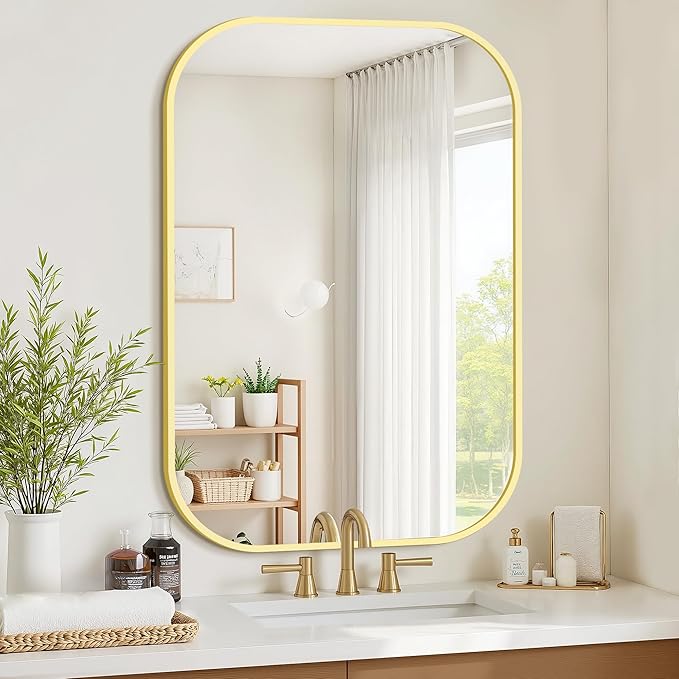 Bathroom Mirror for Wall, HD Reflection Shatterproof Mirror for Living Room by Unknown