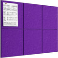 MaxGear Large Cork Board for Wall 36" x 24", Violet Bulletin Board, 6 Pack Felt by MaxGear