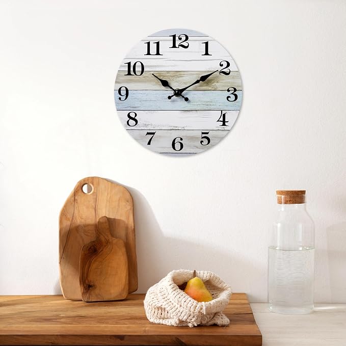 Wall Clock, Wall Clocks Battery Operated Silent Non Ticking, Rustic Clocks - Image 4