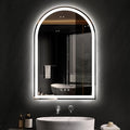 Arched LED Mirror for Bathroom 24"x36"- Frameless Lighted Bathroom Mirror by OUMUSUMIRROR