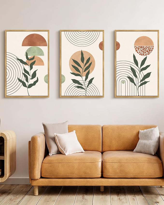 PHOPAGO Boho Wall Art Sage Plant Botanical Bohemain Framed Wall Printing Large - Image 8