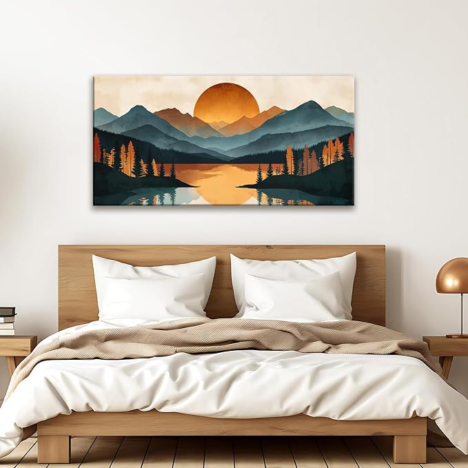 Suconvng Mountain Boho Wall Art - Image 3