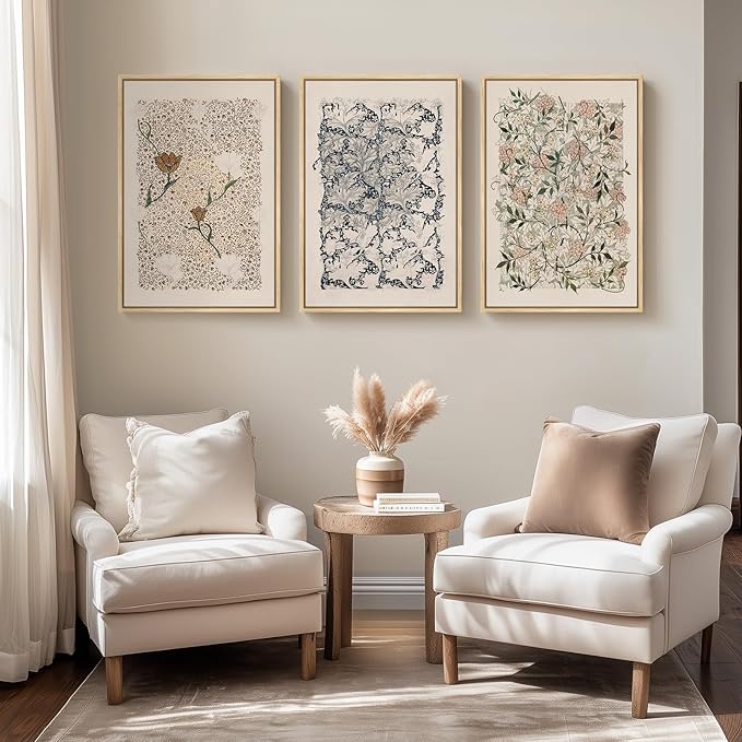 Framed William Morris Canvas Wall Art - Image 2