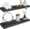 BGMG Wood Floating Shelves for Wall 30 inch Set of 2, Solid Wood Wall Mount by BGMG