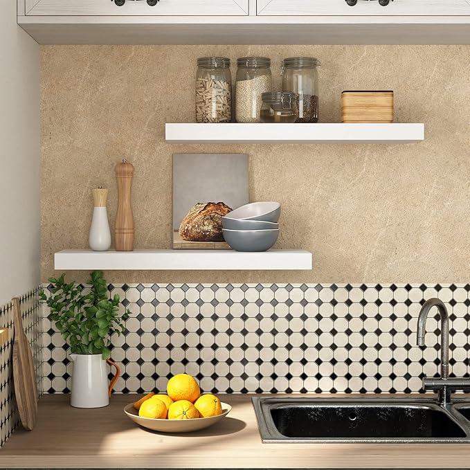 HOOBRO Floating Shelves for Wall, Wall Mounted Shelf Set of 2, 23.6" Hanging - Image 4